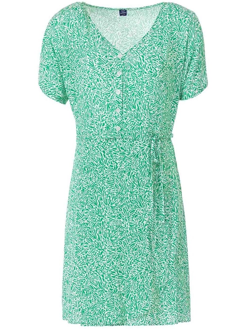 Robe manches courtes - Terre de Marins Vert - Kiabi