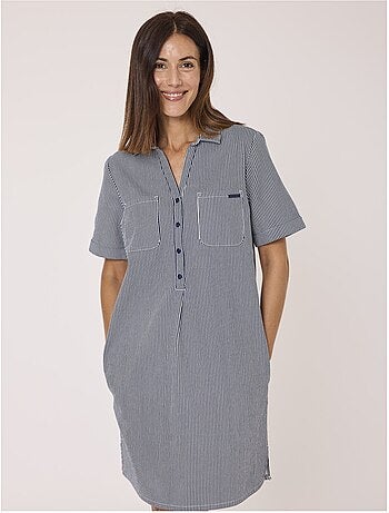 Robe manches courtes 100% coton - Terre de Marins