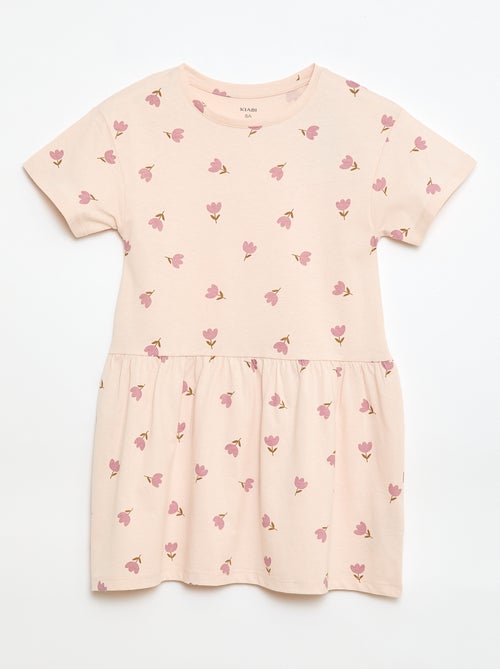 Robe manches courtes à motif - Kiabi