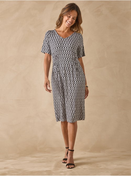 Robe manches courtes en maille - DAXON - Kiabi