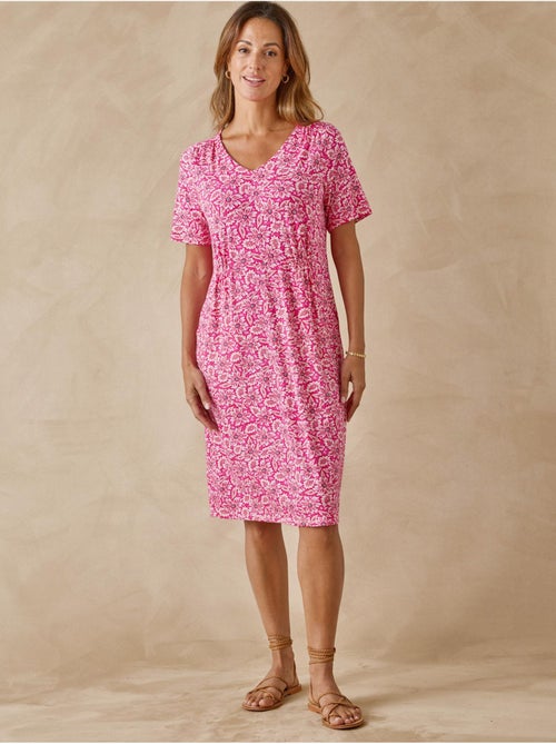 Robe manches courtes en maille - DAXON - Kiabi