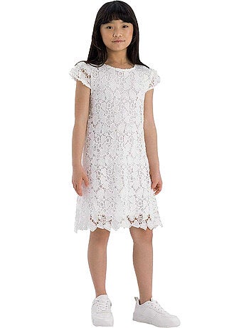 Robe manches courtes motif/style lacets - minoti