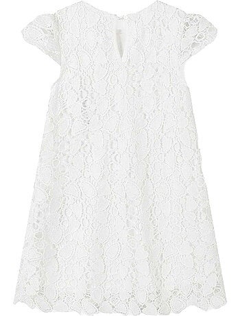 Robe manches courtes motif/style lacets - minoti