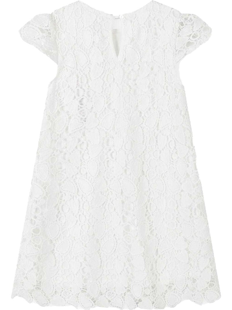 Robe manches courtes motif/style lacets - minoti Blanc - Kiabi