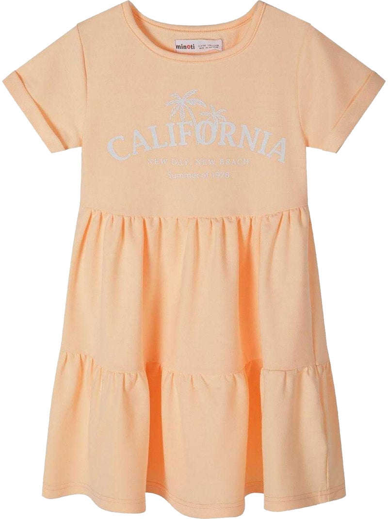Robe manches courtes motif/style texte - minoti Orange - Kiabi