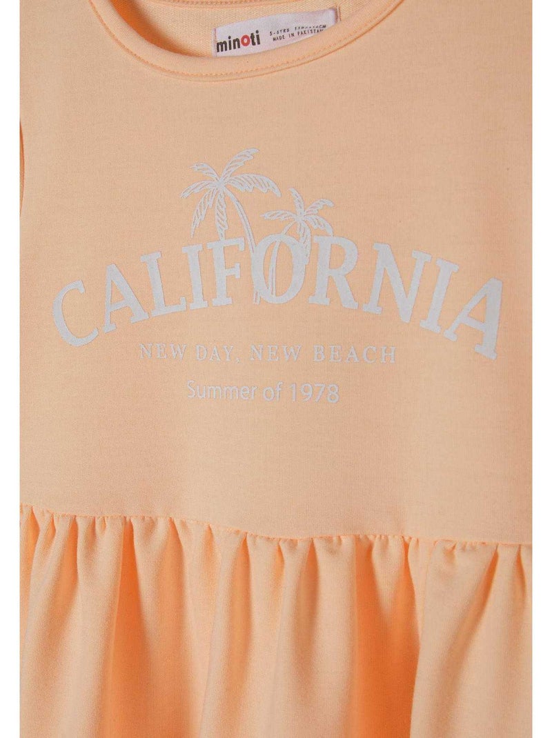 Robe manches courtes motif/style texte - minoti Orange - Kiabi