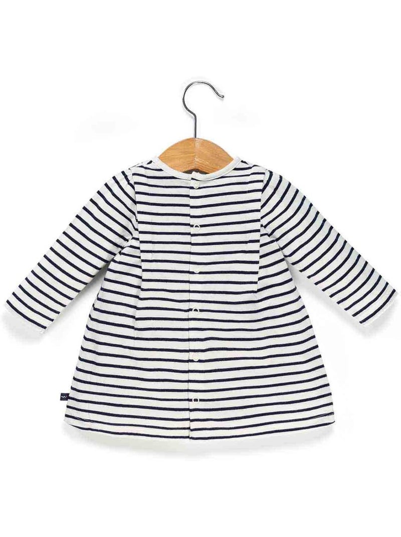 Robe manches longues - Terre de Marins Blanc Bleu - Kiabi