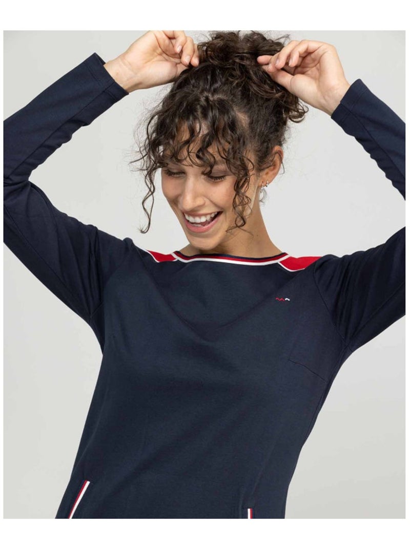 Robe manches longues - Terre de Marins Bleu - Kiabi