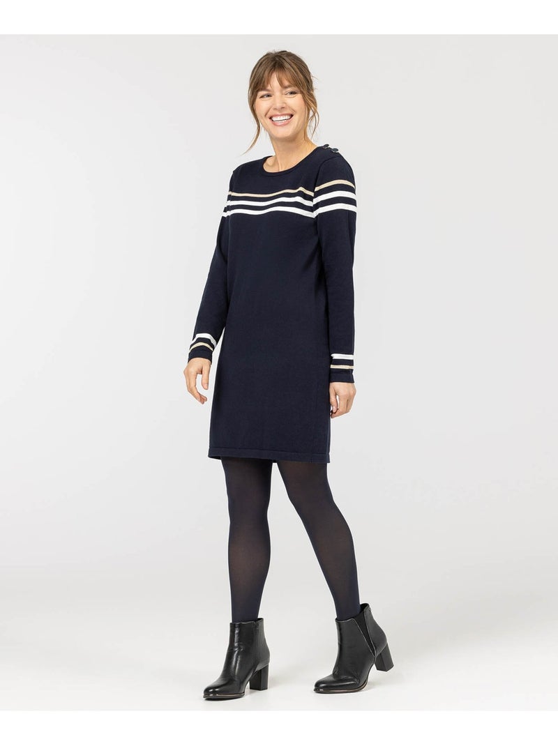 Robe manches longues - Terre de Marins Bleu - Kiabi