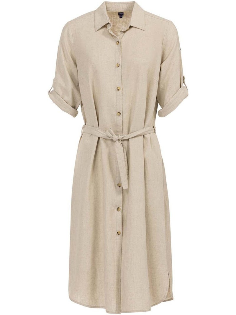 Robe manches longues - terre de marins Ecru - Kiabi
