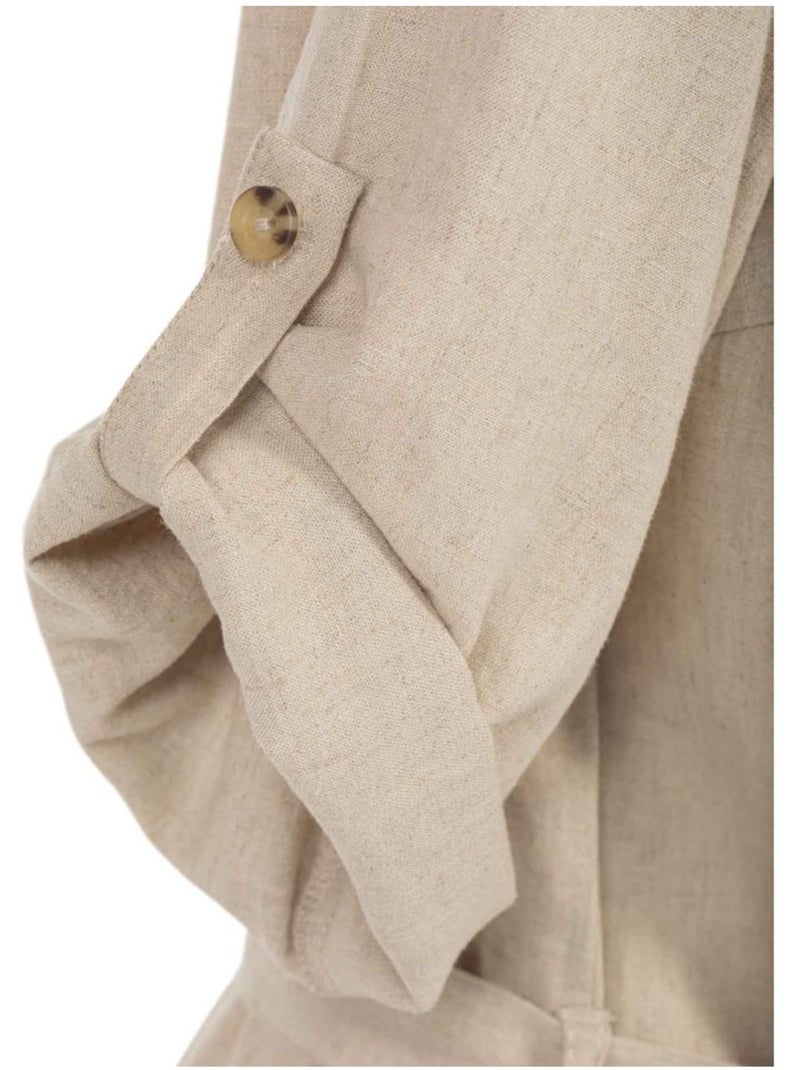 Robe manches longues - terre de marins Ecru - Kiabi