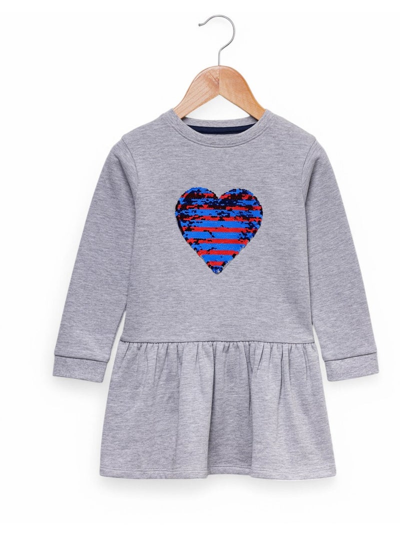 Robe manches longues - Terre de Marins Gris - Kiabi