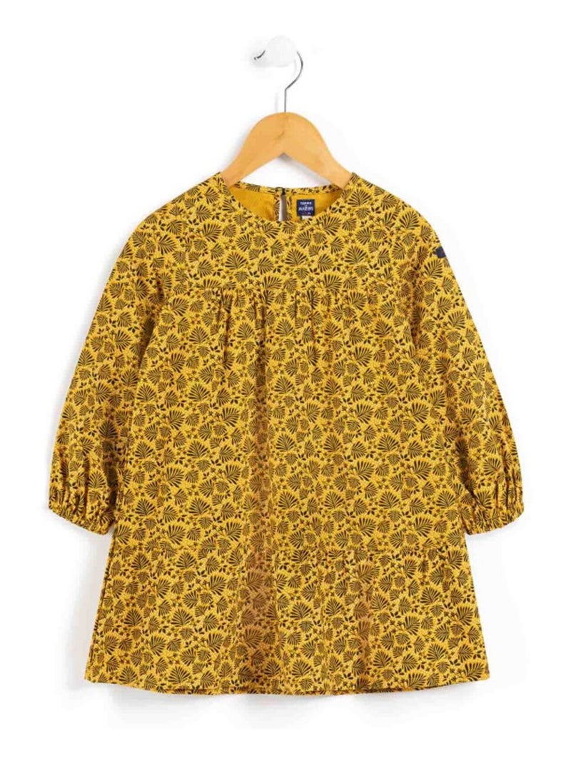 Robe manches longues Terre de Marins Jaune moutarde Fille