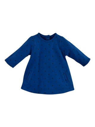 ROBE MANCHES LONGUES BLEU HAPPY