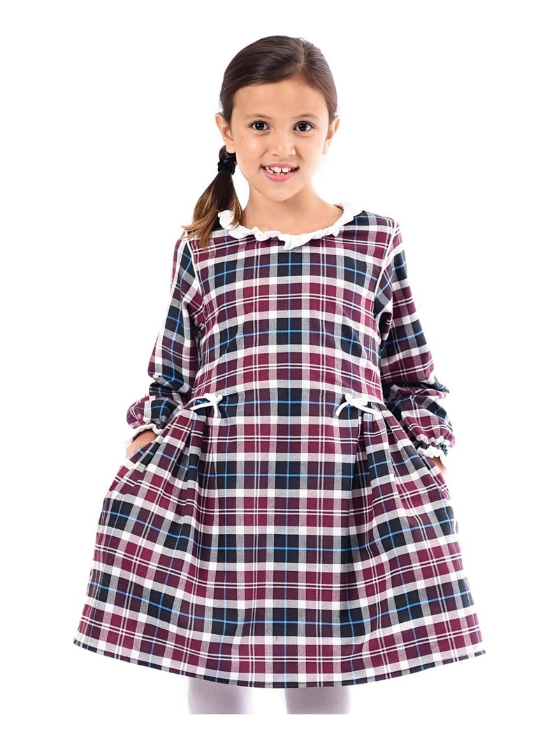 Robe Manches Longues  Carrx Violet Bleu  ANGELINA - La Faute à Voltaire Bleu Violet Blanc - Kiabi