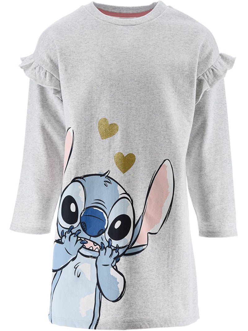 Robe Manches Longues Lilo & Stitch   | Licence Officielle Gris - Kiabi