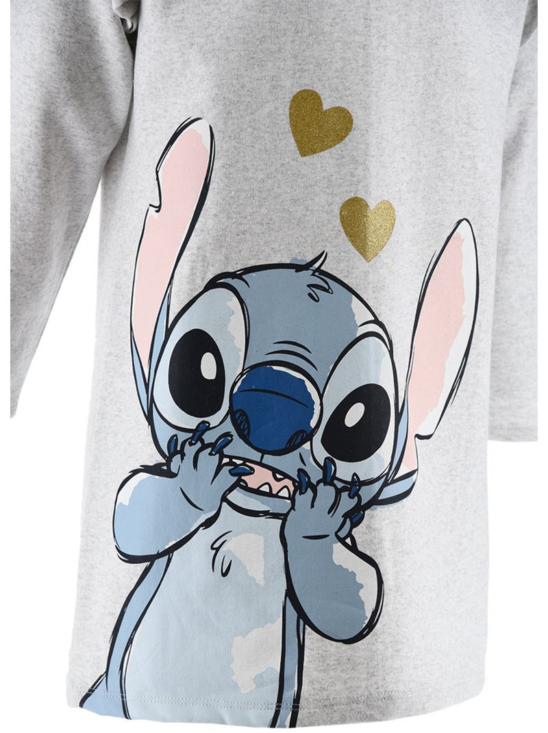 Robe Manches Longues Lilo & Stitch   | Licence Officielle Gris - Kiabi