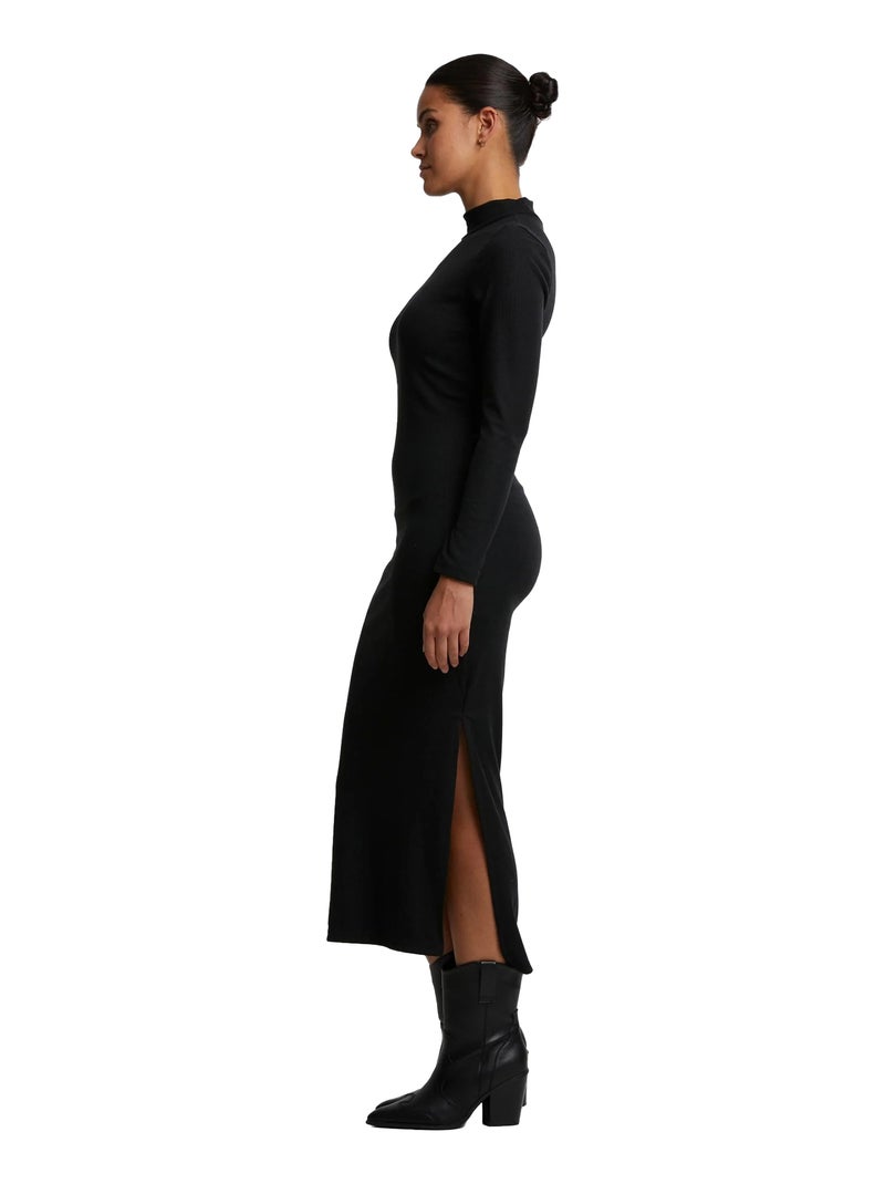 Robe manches longues motif/style côtelé - urban classics Noir - Kiabi