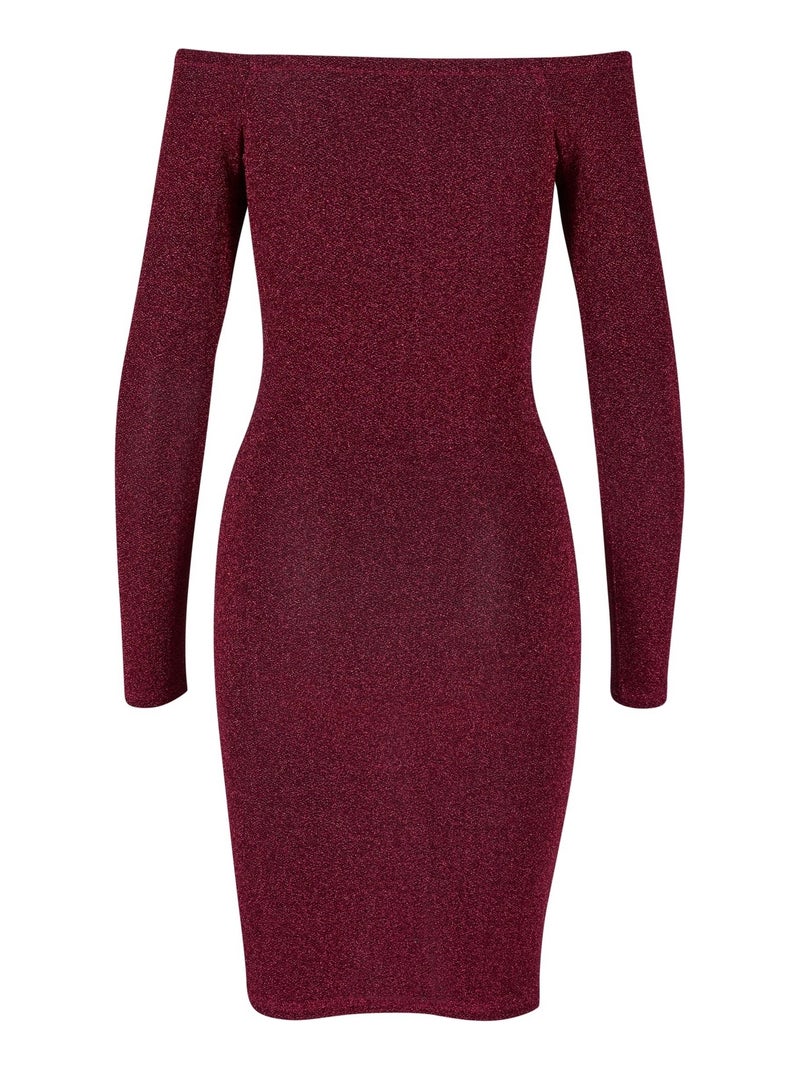 Robe manches longues motif/style paillettes - urban classics Bordeaux - Kiabi