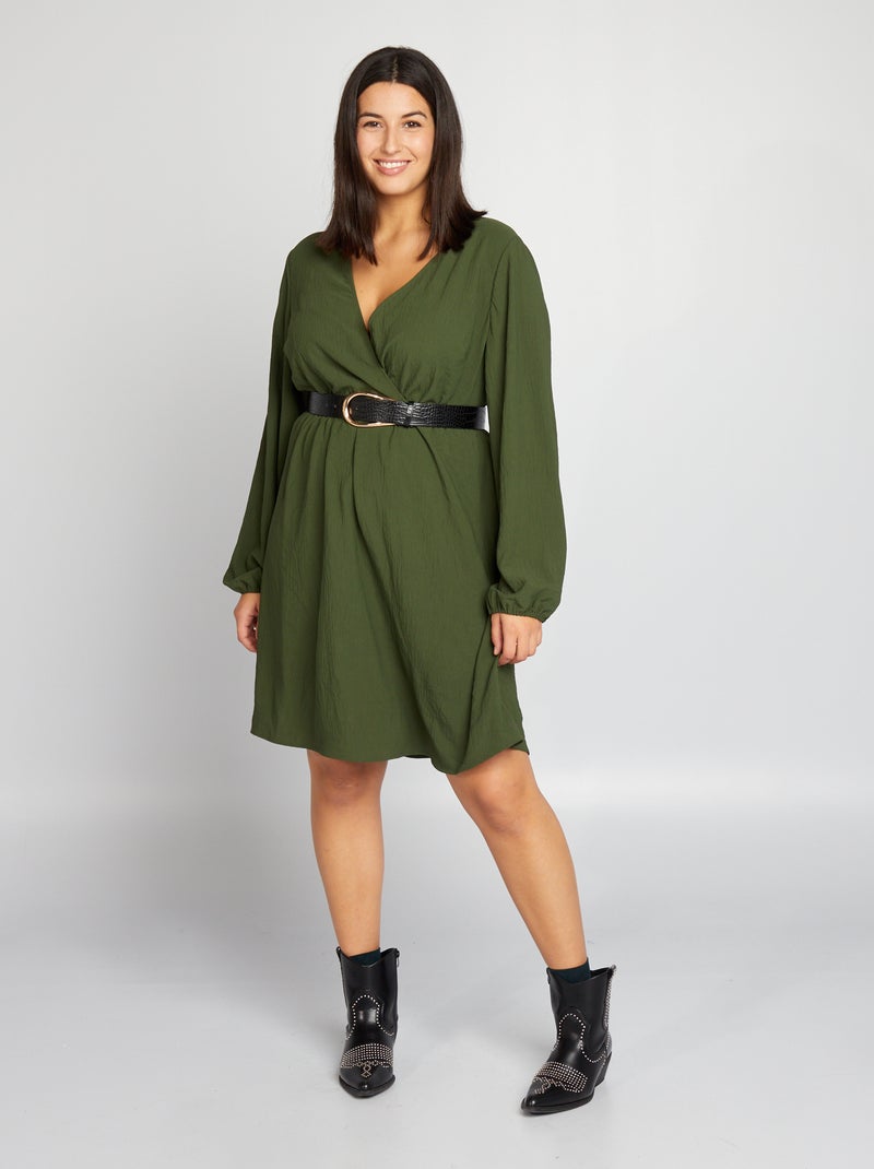 Robe manches longues Vert - Kiabi