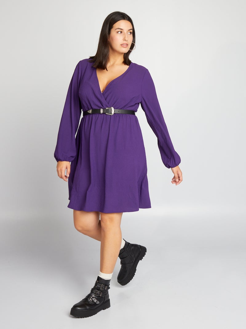 Robe manches longues Violet - Kiabi