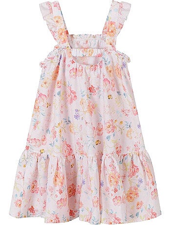 Robe manches ruchées motif/style fleurs - minoti