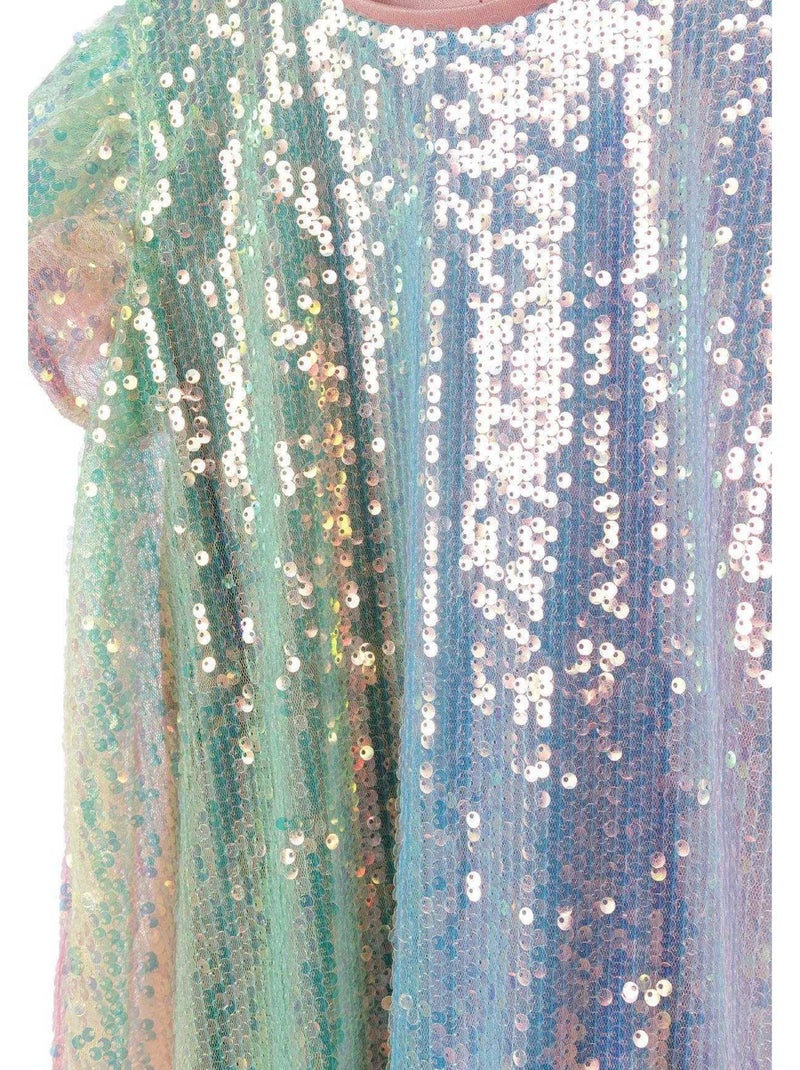Robe manches volantées motif/style paillette - minoti Multicolore - Kiabi