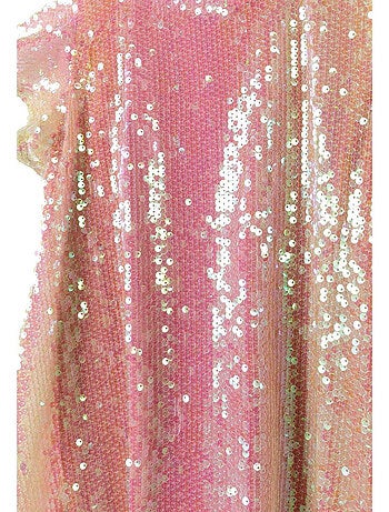 Robe manches volantées motif/style paillette - minoti