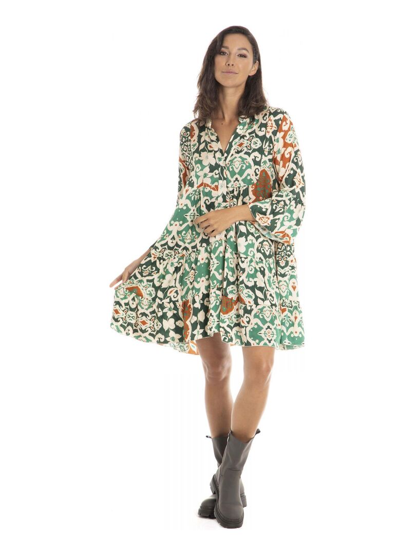 Robe mao ROMY - Gérard Pasquier - Vert - Kiabi - nu€