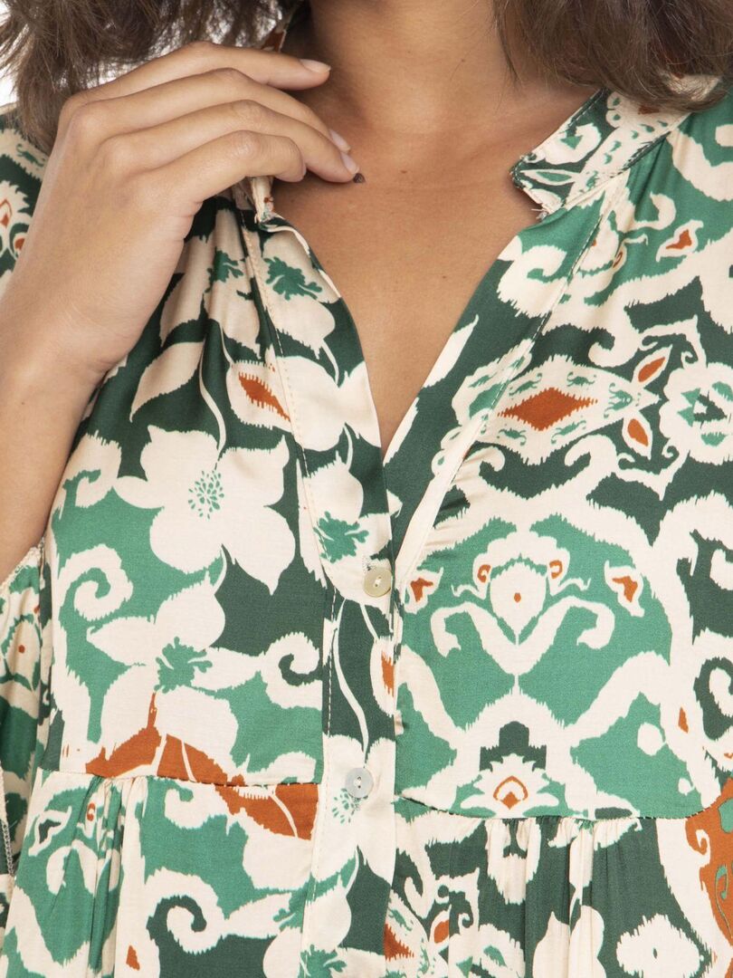 Robe mao ROMY - Gérard Pasquier - Vert - Kiabi - nu€