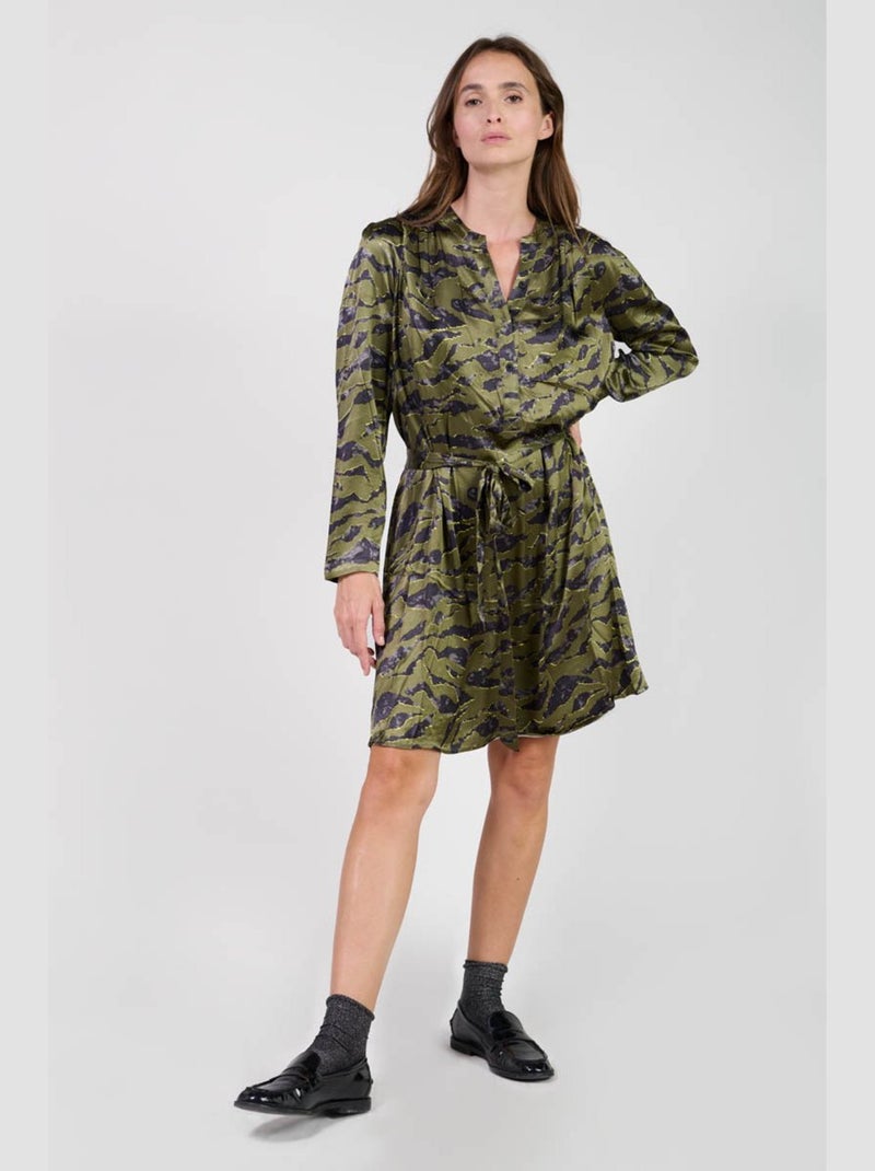Robe MATCHU droite 'Le Temps Des Cerises' Kaki - Kiabi
