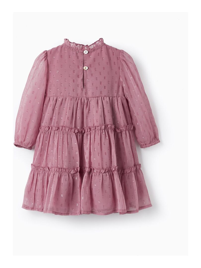 Robe Tutu à Manches Longues Pour Fille - Anniversaire 1, 2 Ou 3 Ans - Rose - Robe De Princesse Avec Message Pailleté