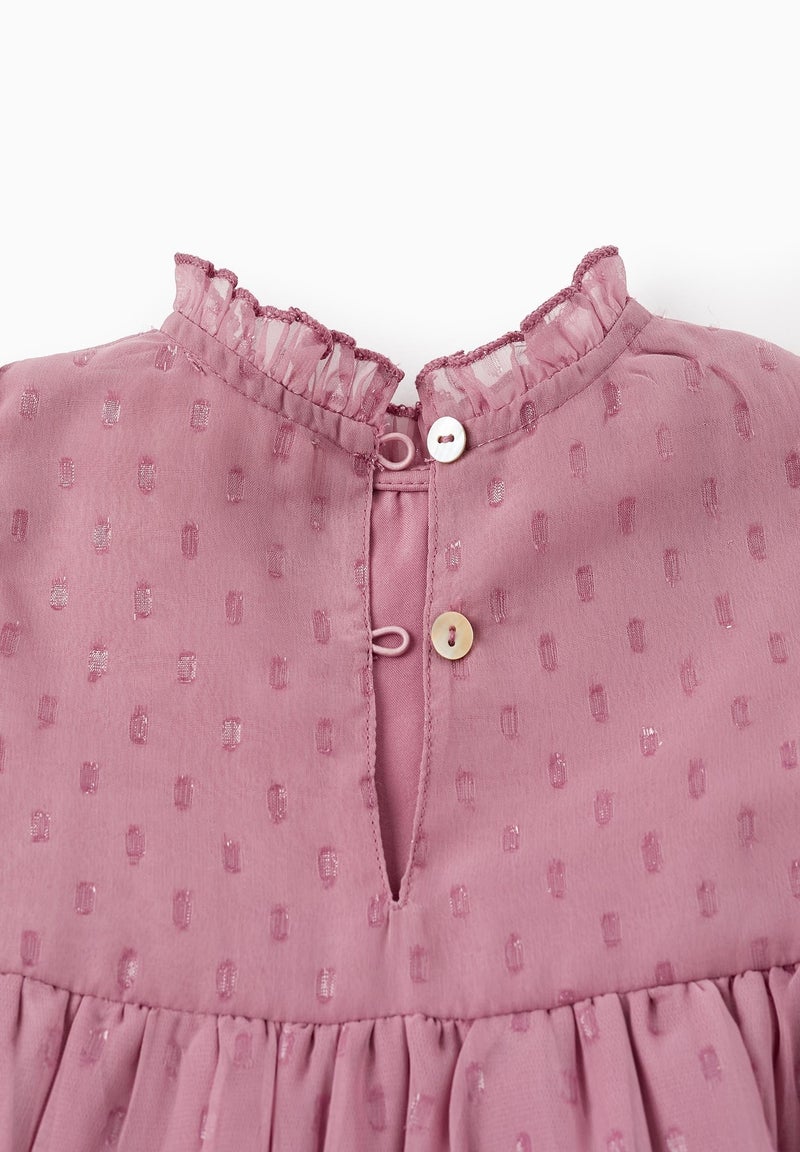 Robe mauve clair à manches longues pour bébé fille manches longues CÉRÉMONIE Rose - Kiabi