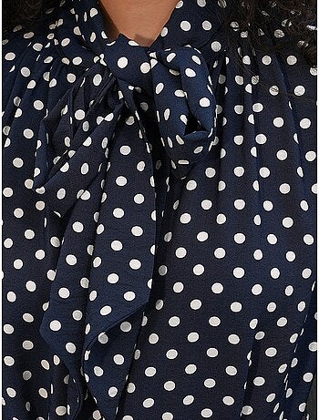 Robe maxi à pois et col chemise bdart