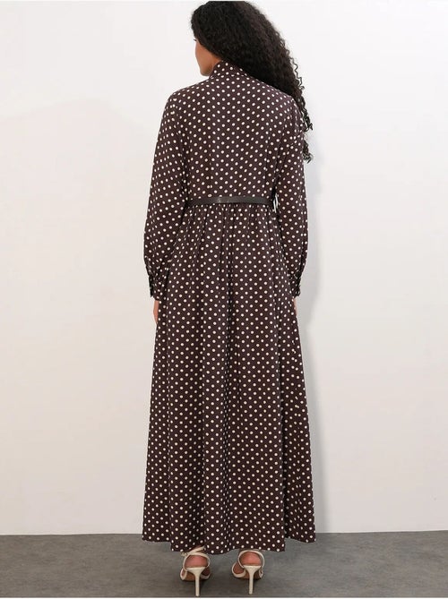 Robe maxi à pois et col chemise bdart - Kiabi Robe maxi à pois et col chemise bdart - Kiabi