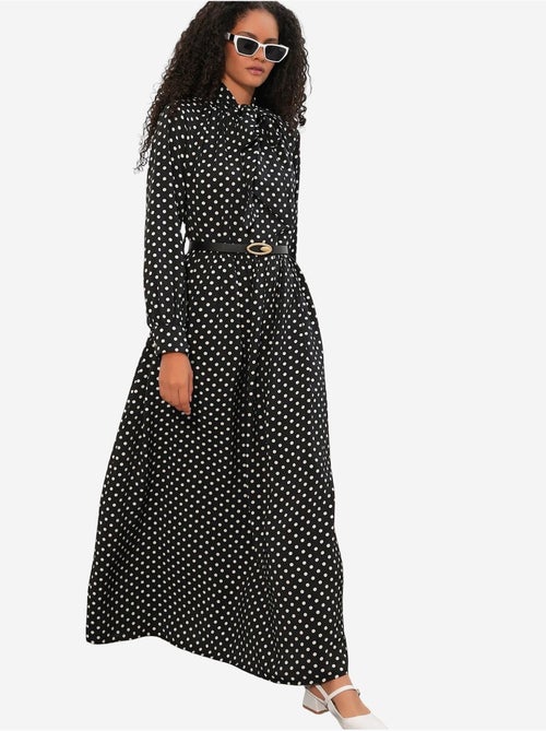 Robe maxi à pois et col chemise bdart - Kiabi Robe maxi à pois et col chemise bdart - Kiabi