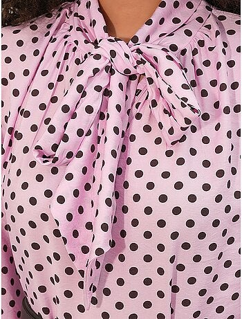 Robe maxi à pois et col chemise bdart