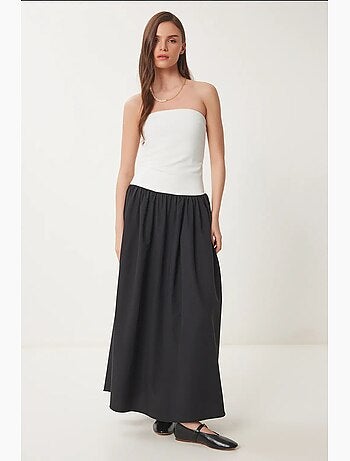 Robe maxi bustier à blocs de couleurs istanbul