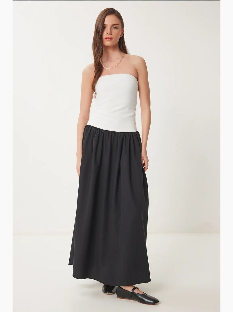 Robe maxi bustier à blocs de couleurs istanbul Multicolore - Kiabi