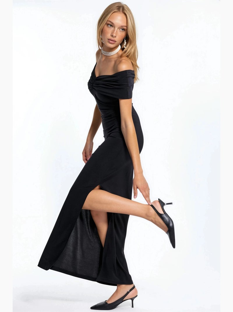Robe maxi bustier hiccup Noir - Kiabi