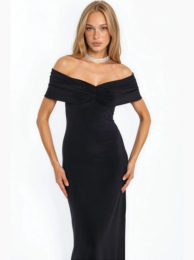 Robe maxi bustier hiccup Noir - Kiabi