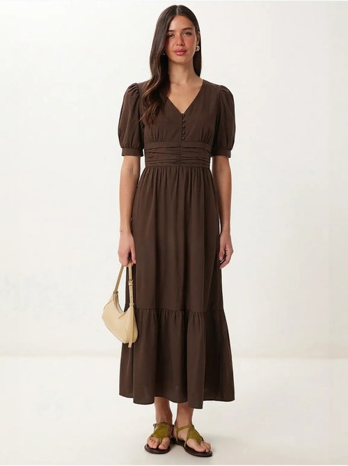 Robe maxi femme en popeline mélange coton istanbul - Kiabi Robe maxi femme en popeline mélange coton istanbul - Kiabi