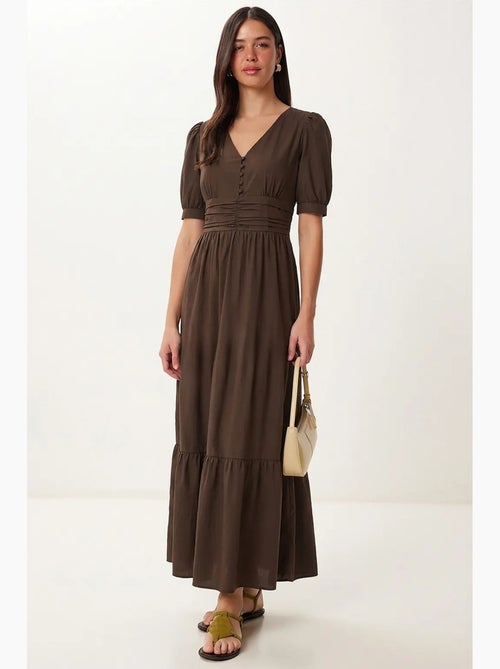 Robe maxi femme en popeline mélange coton istanbul - Kiabi Robe maxi femme en popeline mélange coton istanbul - Kiabi