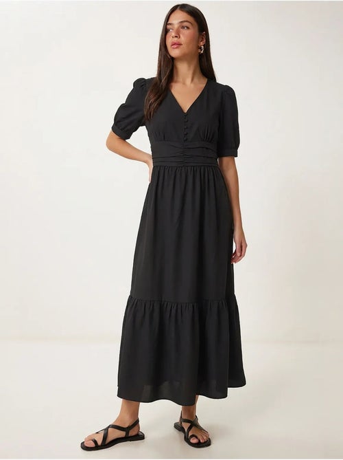 Robe maxi femme en popeline mélange coton istanbul - Kiabi Robe maxi femme en popeline mélange coton istanbul - Kiabi