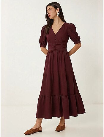 Robe maxi femme en popeline mélange coton istanbul