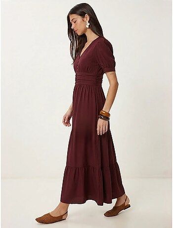 Robe maxi femme en popeline mélange coton istanbul