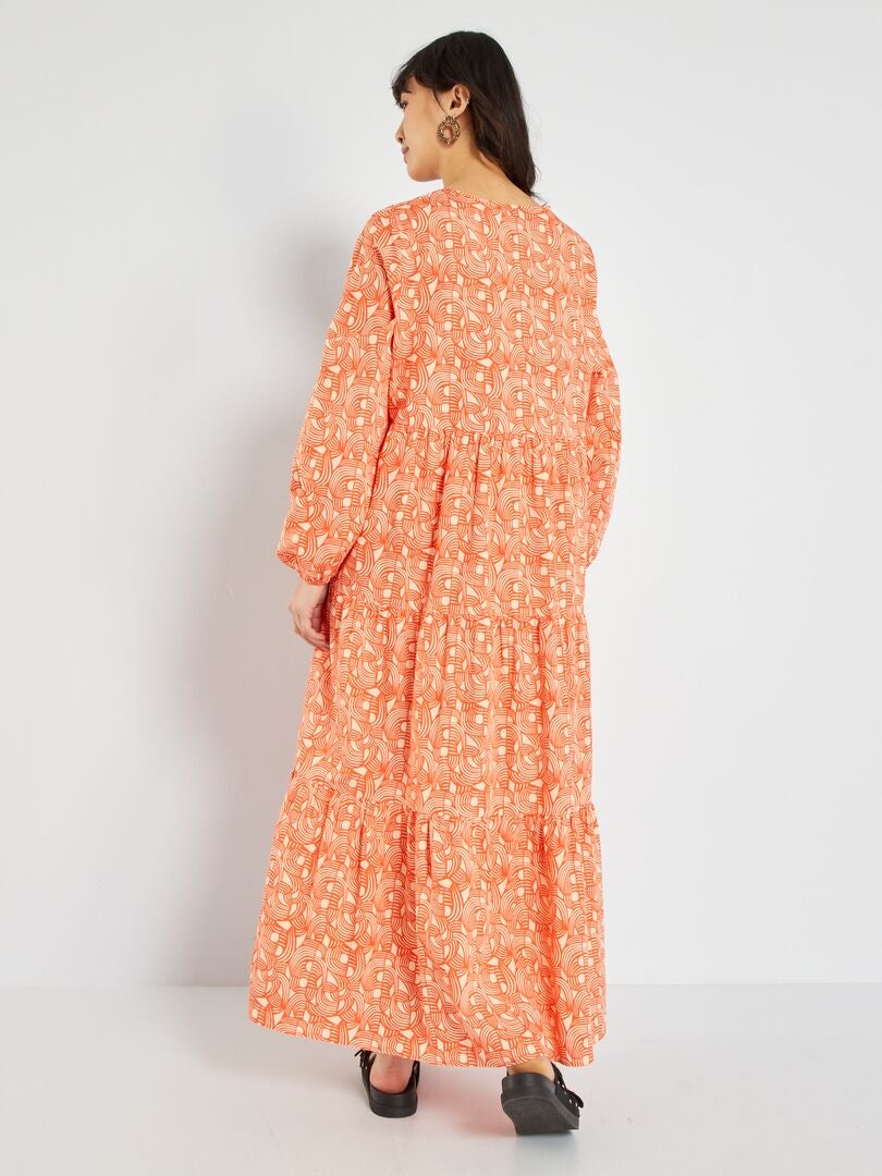 Robe maxi longue Orange - Kiabi