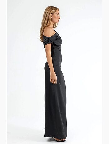 Robe maxi moulante à col asymétrique hiccup