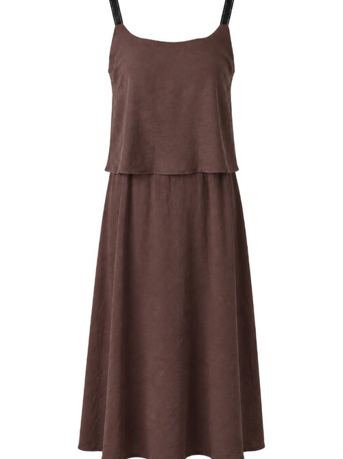 Robe maxi sans manches à coupe trapèze et col carré mixray - Kiabi Robe maxi sans manches à coupe trapèze et col carré mixray - Kiabi
