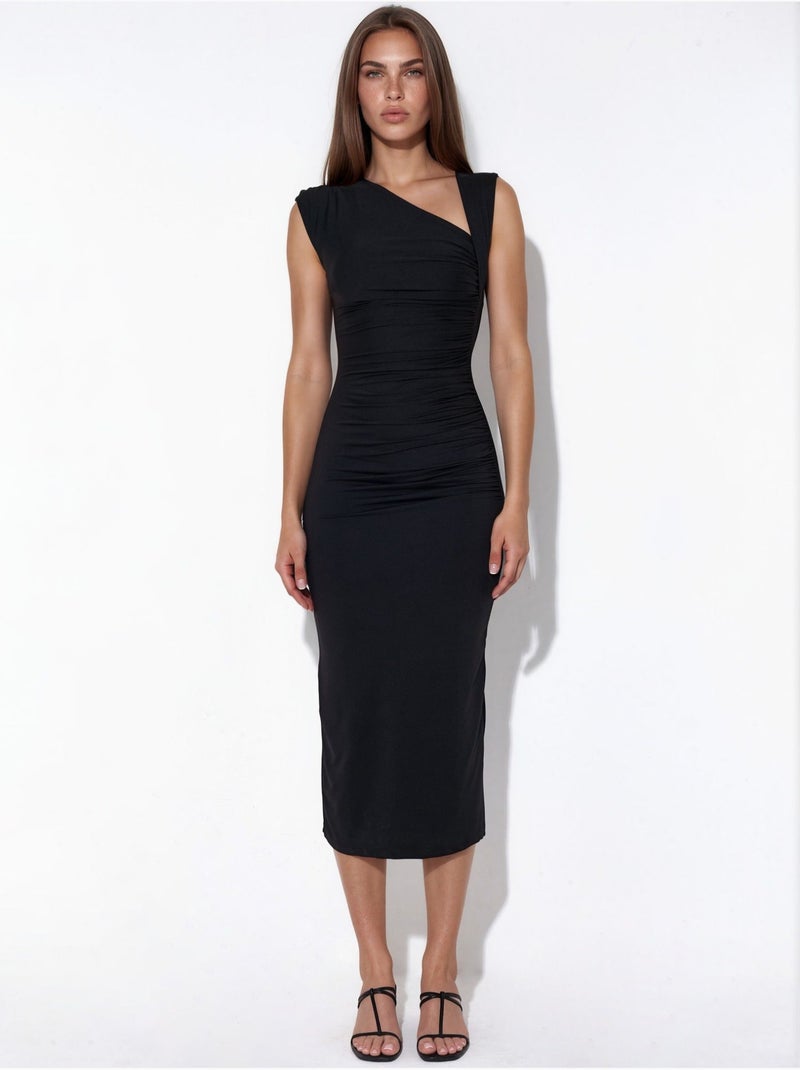 Robe maxi sans manches busem Noir - Kiabi